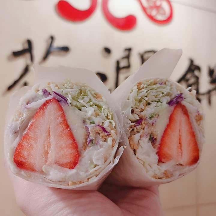 桂花潤餅：新竹中央市場超人氣潤餅，季節限定草莓潤餅不可錯過/外帶 @女子的休假計劃