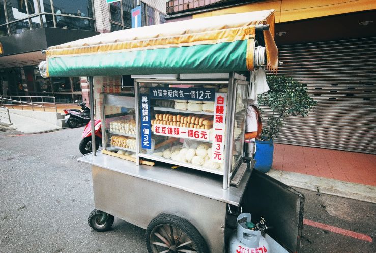 桃園無名饅頭|神出鬼沒40年小攤車，在地人才知道桃園包子饅頭推薦/外帶 @女子的休假計劃