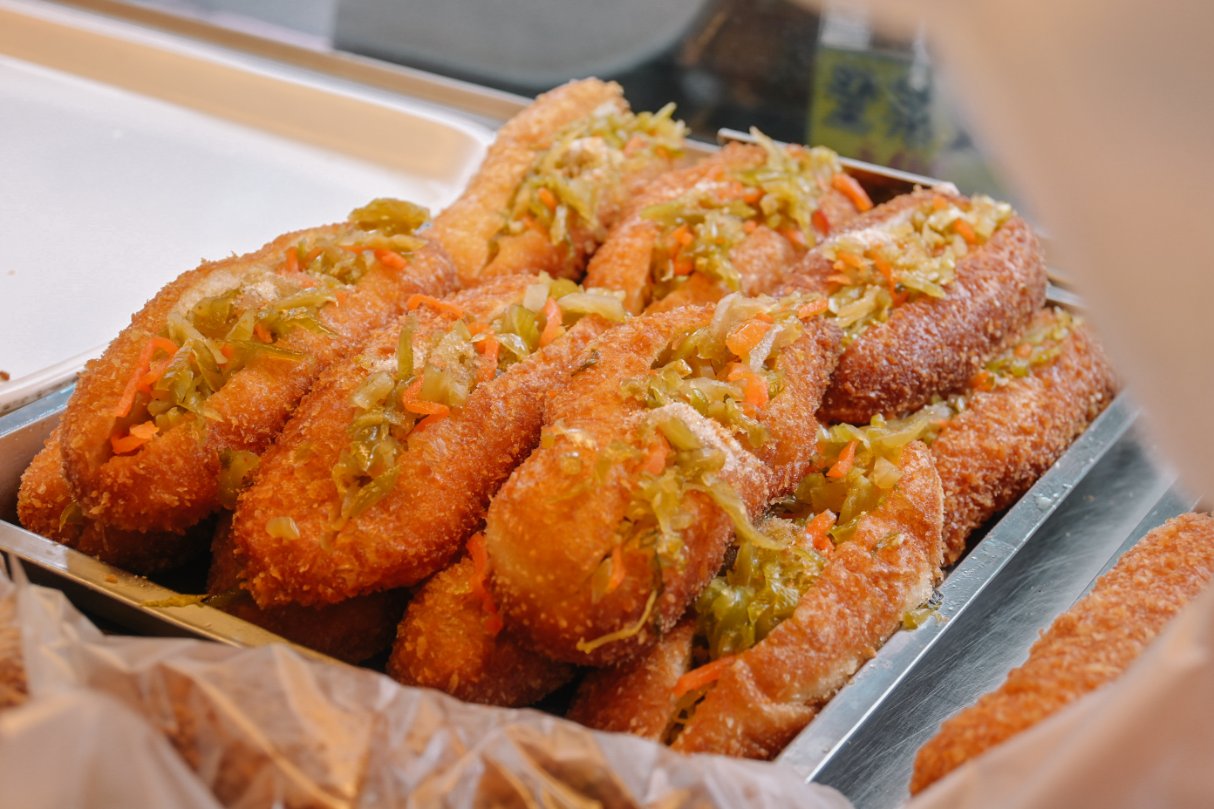 科博館水煎包｜50年排隊美食老店，激推30元潛艇堡神級美味(外帶) @女子的休假計劃