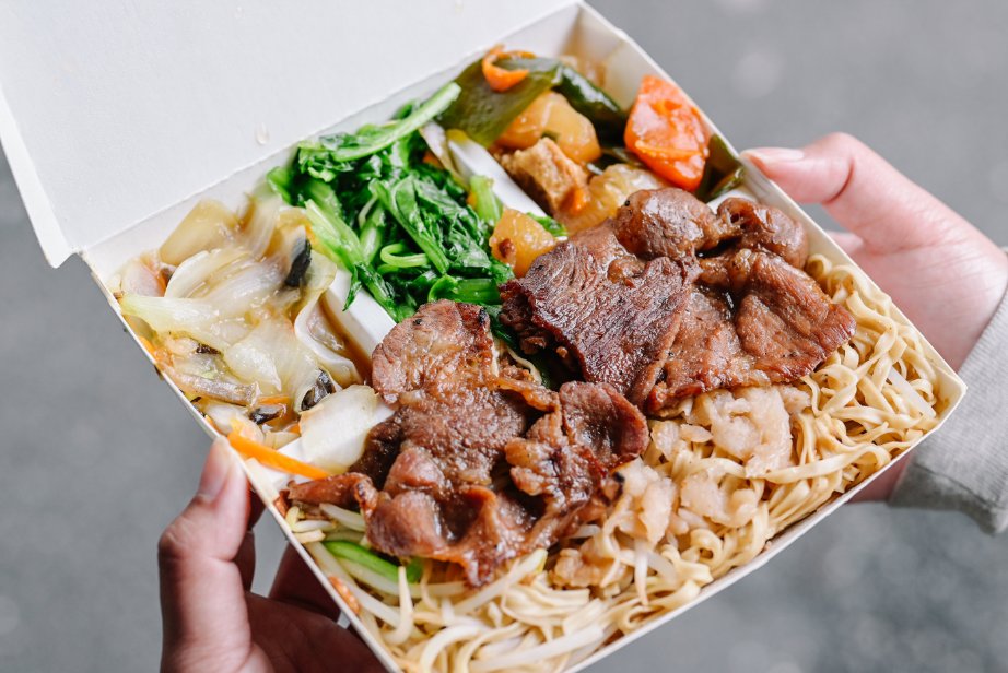 溪仔邊烤肉飯｜老字號連鎖烤肉便當店，大推烤肉麵、雞腿飯(外帶) @女子的休假計劃
