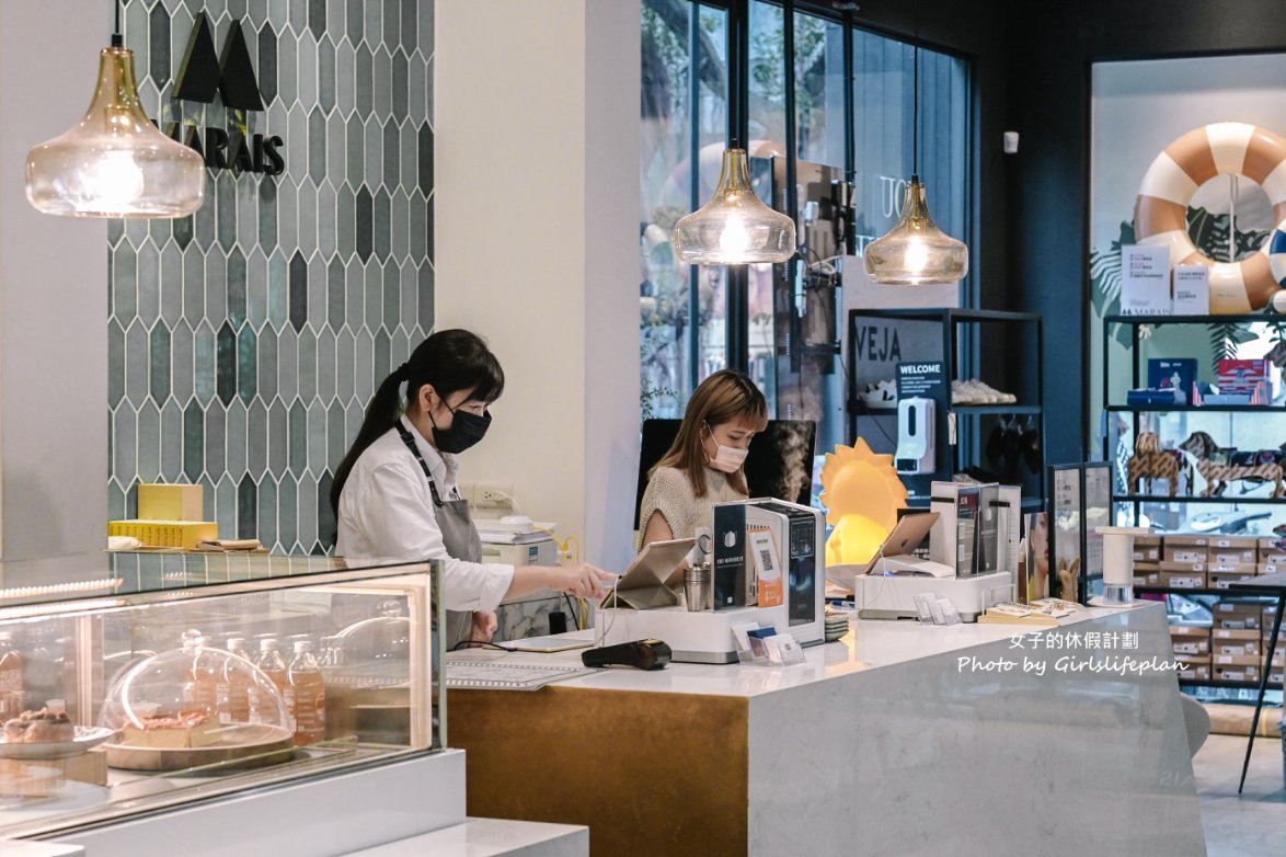 瑪黑家居 x P&T柏林茶館中山門市，超質感咖啡廳，夏日聯名款超透沁涼，布里歐甜點一吃就戀愛了 @女子的休假計劃