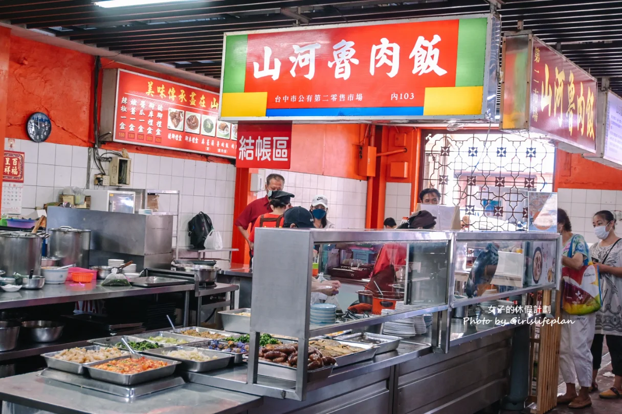 山河魯肉飯｜排隊人氣美食爌肉飯 (台中第二市場) @女子的休假計劃