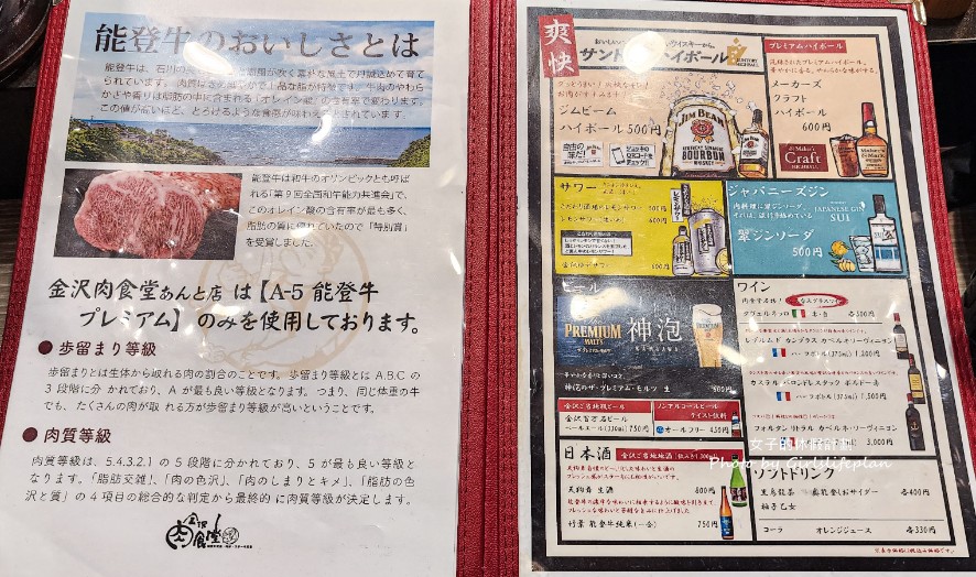 金沢肉食堂｜金澤百番街必吃美食，日本黑毛和牛A5能登牛 @女子的休假計劃